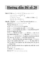 Hướng dẫn Đề số 20 pdf
