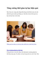 Tăng cường thời gian tự học hiệu quả potx