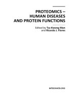 Proteomics Human Diseases and Protein Functions Part 1 pdf
