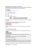 Hướng dẫn lập trình cơ bản với Android - Bài 7 doc