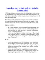 Lựa chọn máy vi tính xách tay loại nhỏ (Laptop mini) doc