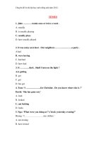 Chuyên đề ôn thi đại học môn tiếng anh năm 2012 : TENSES pot