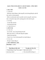 Bài 10: TÍNH TƯƠNG ĐỐI CỦA CHUYỂN ĐỘNG - CÔNG THỨC CỘNG VẬN TỐC docx