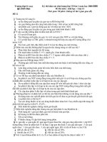 Tuyển tập đề thi thử đại học môn sinh năm 2009_THTP Lê Xoay_Đề 12 doc