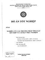 Nghiên cứu các phương pháp tìm luật kết hợp và cài đặt thực nghiệm