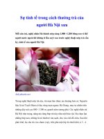 Sự tinh tế trong cách thưởng trà của người Hà Nội xưa doc