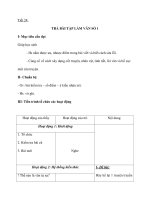 Tiết 24: TRẢ BÀI TẬP LÀM VĂN SỐ 1 pdf