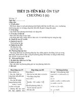TIẾT 21-TÊN BÀI: ÔN TẬP CHƯƠNG I (tt) pptx