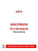 Tự Học SEO: SEO Onpage
