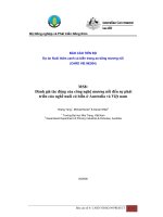 Báo cáo nghiên cứu nông nghiệp 