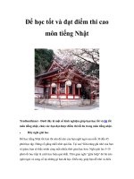 Để học tốt và đạt điểm thi cao môn tiếng Nhật potx