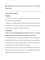 ĐỀ: Phân tích nhân vật Tnú trong truyện ngắn “Rừng xà nu” của Nguyễn Trung Thành. pot