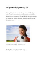 Để giải tỏa áp lực sau kỳ thi potx