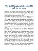 Thi vào khối ngành có điều kiện: Thí sinh cần cẩn trọng pdf