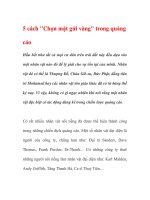 5 cách chọn mặt gửi vàng trong quảng cáo