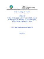 Báo cáo nghiên cứu nông nghiệp 