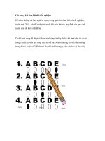 Các lưu ý khi làm bài thi trắc nghiệm pot