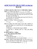 60 ĐỀ TOÁN ÔN THI TN THPT (có đáp án) Đề số 38 docx