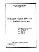 Nghiên cứu thiết kế máy chiết và cấp nắp chai nước hoa