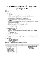 CHƯƠNG I : MỆNH ĐỀ - TẬP HỢP §1 : MỆNH ĐỀ pptx