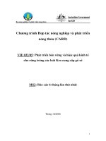 Báo cáo nghiên cứu nông nghiệp 