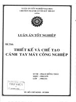 Thiết kế và chế tạo cánh tay máy công nghiệp