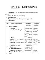 UNIT 2: LET’S SING pptx