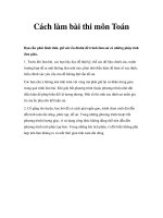 Cách làm bài thi môn Toán pot