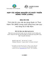 Báo cáo nghiên cứu nông nghiệp 