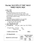 Tên bài: NGUYÊN LÝ THỨ NHẤT NHIỆT ĐỘNG HỌC potx