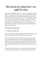 Rèn luyện kỹ năng bước vào nghề kế toán pptx