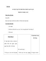 LUYỆN TẬP VỀ PHƯƠNG PHÁP LẬP LUẬN TRONG NGHỊ LUẬN pdf