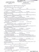 ĐỀ THI THỬ ĐẠI HỌC LẦN 2 NĂM 2012 MÔN HÓA TRƯỜNG ĐHSP HÀ NỘI pptx