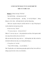 LUYỆN TẬP VIẾT ĐOẠN VĂN TỰ SỰ KẾT HỢP VỚI MIÊU TẢ VÀ BIỂU CẢM doc