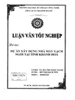 Dự án xây dựng nhà máy gạch ngói tại tỉnh Khánh Hòa