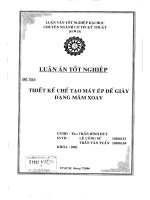 Thiết kế chế tạo máy ép đế giày dạng mâm xoay