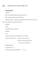 CÁCH LẬP DÀN Ý CỦA BÀI VĂN BIỂU CẢM docx