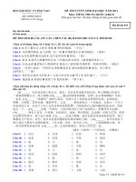 Đề thi tuyển sinh đại học môn tiếng Trung năm 2012 khối D-Mã 913 potx