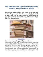 Quy định biên soạn giáo trình sử dụng chung trình độ trung cấp chuyên nghiệp potx