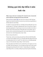 Không quá khó đạt điểm 6 môn Anh văn pot