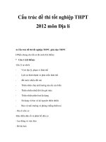 Cấu trúc đề thi tốt nghiệp THPT 2012 môn Địa lí pot