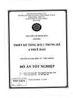 thiết kế tổng đài 1 trung kế 4 thuê bao