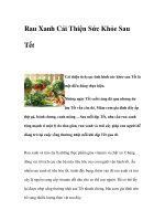 Rau Xanh Cải Thiện Sức Khỏe Sau Tết potx