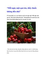 “Mỗi ngày một quả táo, thầy thuốc không đến nhà” potx