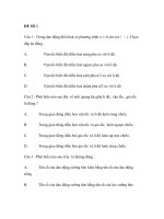 ĐỂ THI THỬ TỐT NGHIỆP THPT MÔN VẬT LÝ_ĐỀ SỐ 1 doc