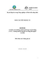 Báo cáo nghiên cứu nông nghiệp 