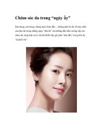 Chăm sóc da trong “ngày ấy” pdf