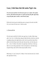 Lưu ý khi làm bài thi môn Ngữ văn docx