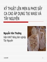 KỸ THUẬT LÊN MEN & PHƠI SẤY CA CAO ÁP DỤNG TẠI WASI VÀ TÂY NGUYÊN pot