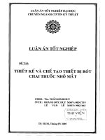 Thiết kế và chế tạo thiết bị rót chai thuốc nhỏ mắt